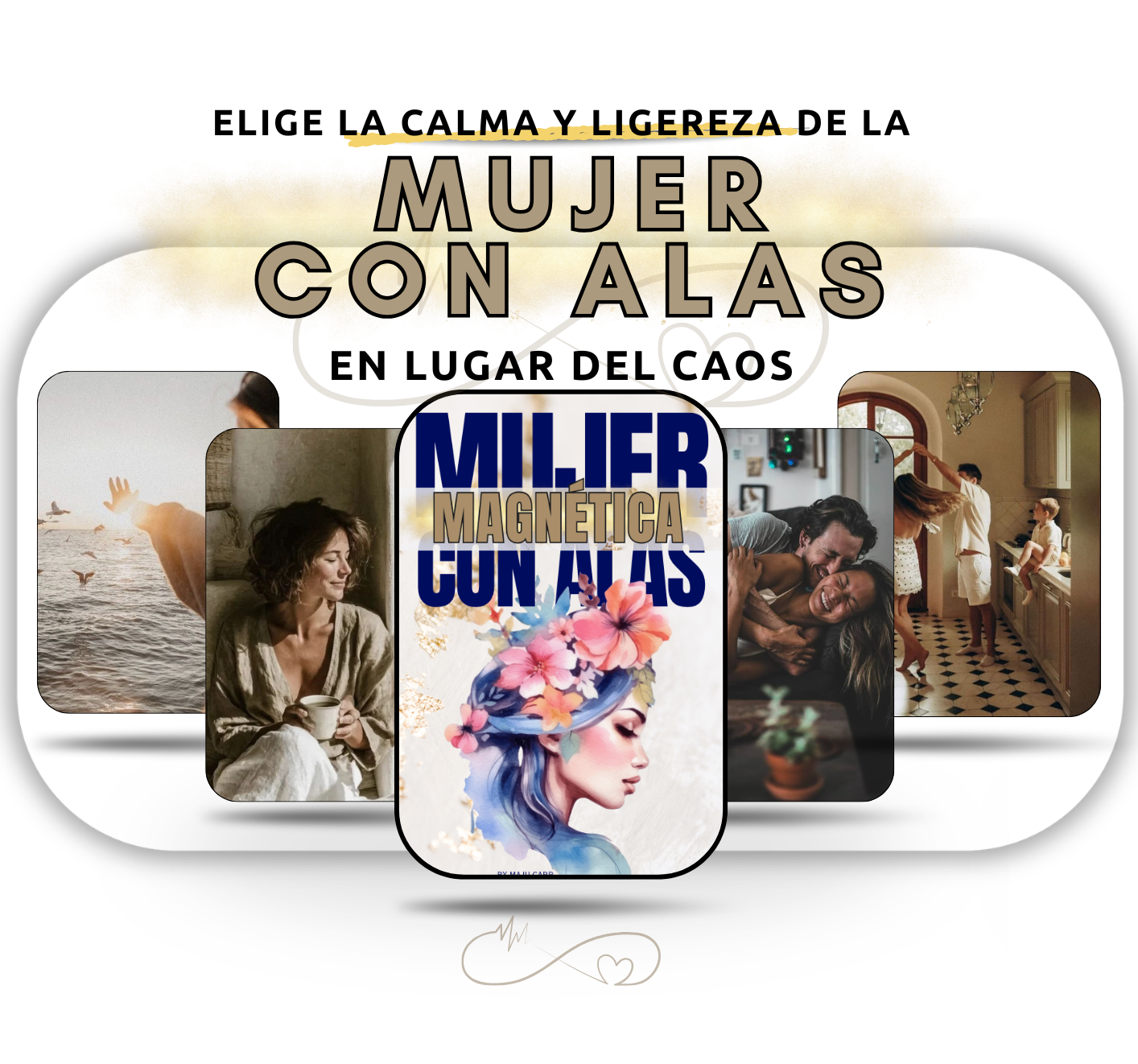 Mujer con Alas, madre ligera y feliz